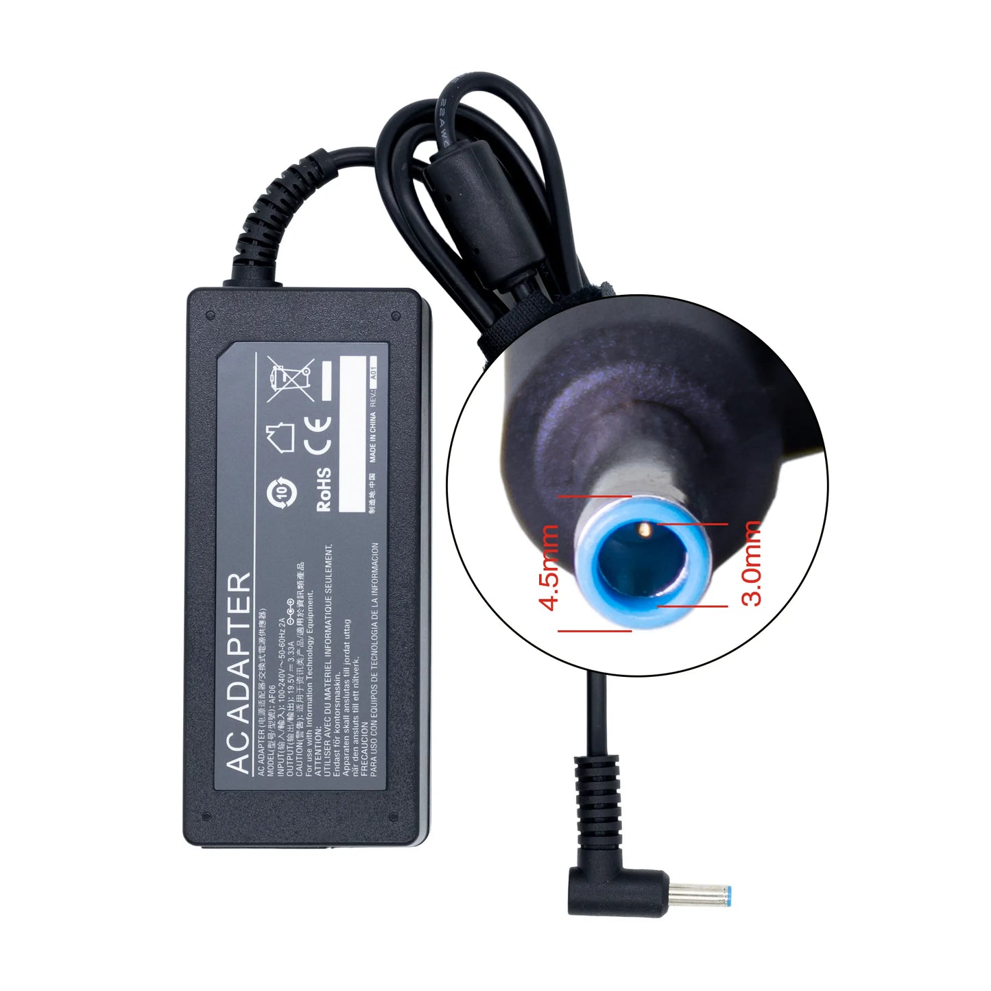 Cargador Hp 19.5V 3.33A Punta 4.5*3.0mm