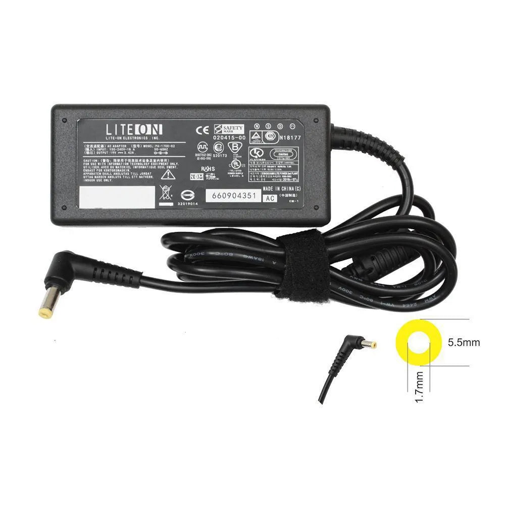 Cargador Acer 19V 3.42A Punta 5.5*1.7mm