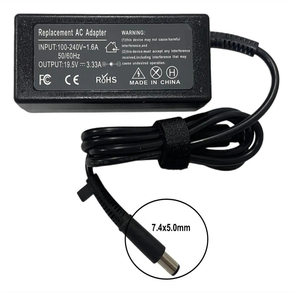 Cargador HP 19.5V 3.33A Punta 7.4*5.0mm