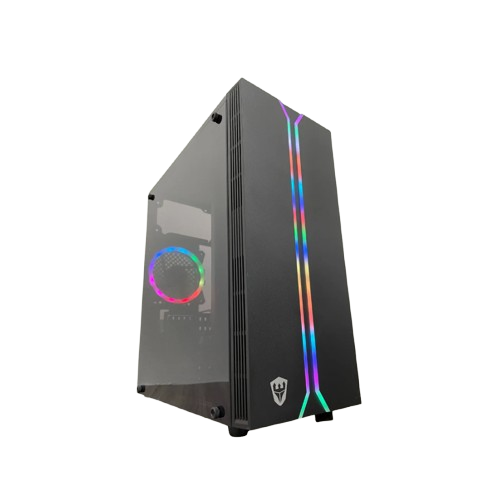 Chasis 2 Lineas RGB ATX + Fan 120MM Trasero