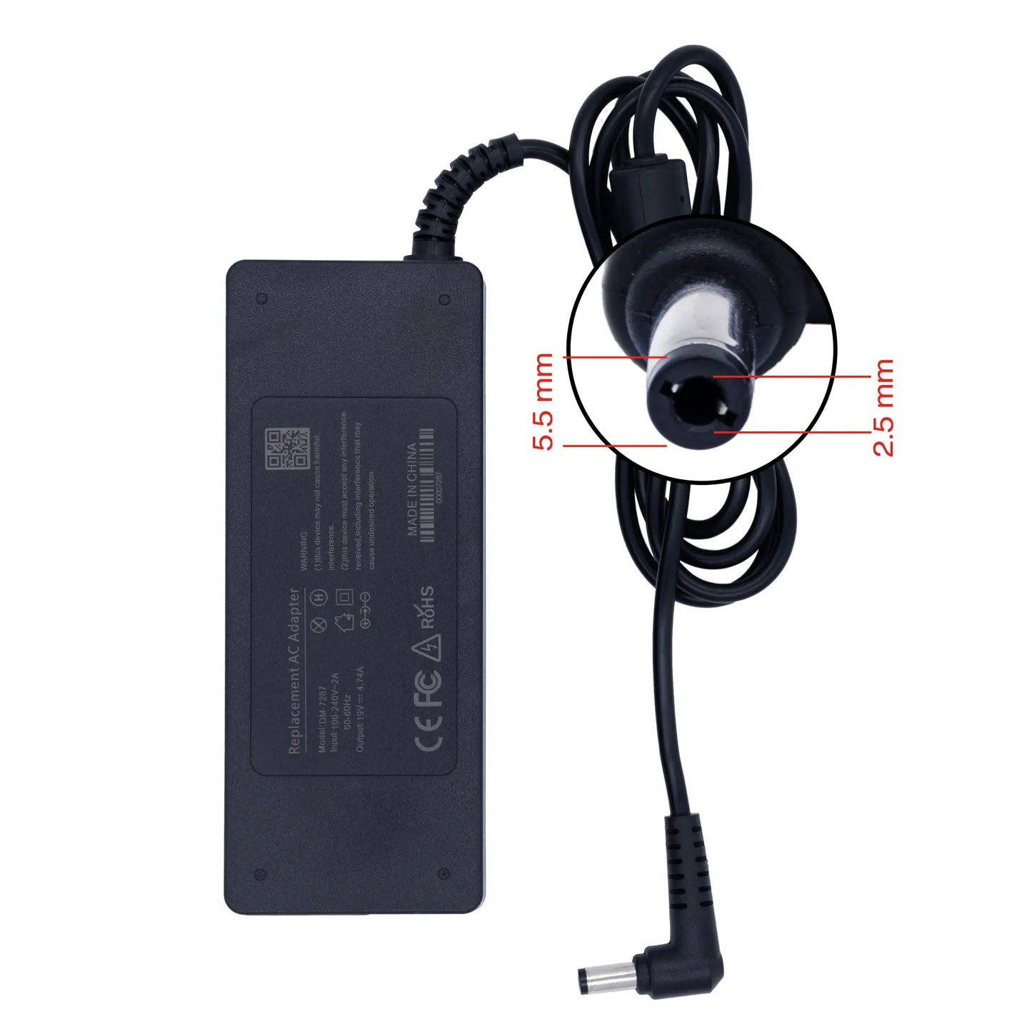 Cargador HP 19V 4.74A Punta 5.5*2.5mm